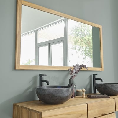 Miroir en teck massif rectangulaire 160x80 cm BERAH GETAH