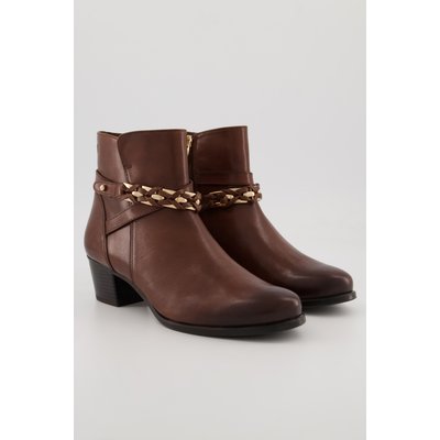 Bottines en cuir, chaîne décorative CAPRICE