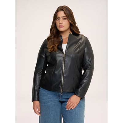 Veste biker avec col mao FIORELLA RUBINO