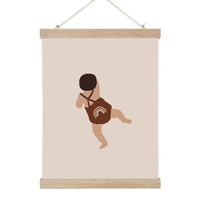 Guapo, affiche +  cadre chêne. 50cm x 70cm COTTON BIRD