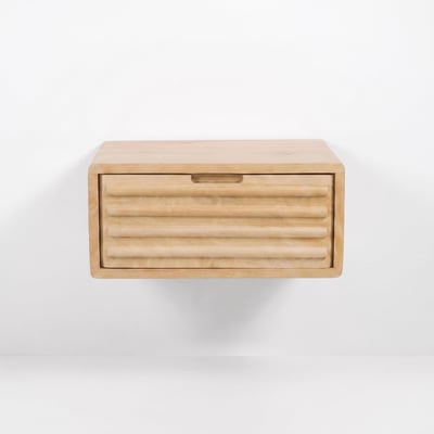 Table de chevet murale en bois de manguier - PABLO MAISON PAVANE