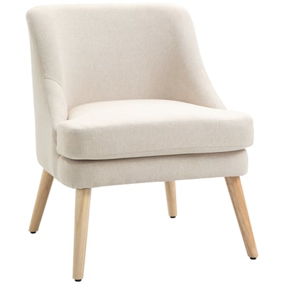 Accent Chair Polyester Beige HOMCOM