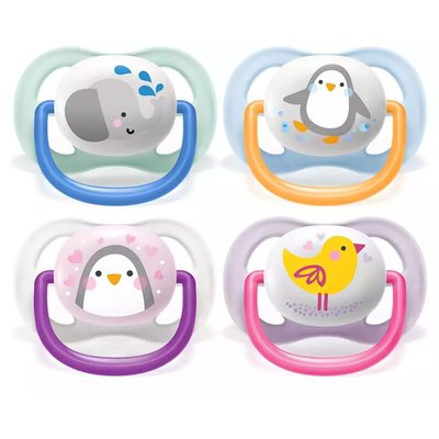 Lot de 2 sucettes Ultra Air 0/6 mois Animaux 2 PHILIPS AVENT