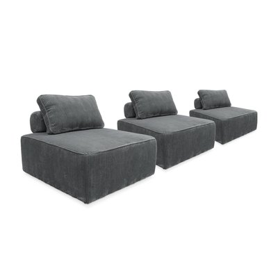 Chauffeuse pour canapé modulable velours côtelé (lot de 3) LAO SWEEEK
