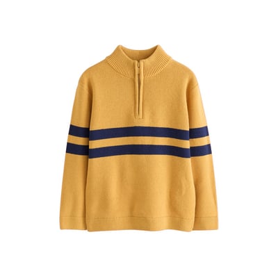 Pull en maille color block à col zippé NEXT