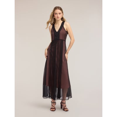 Robe longue ligne A avec franges MOTIVI
