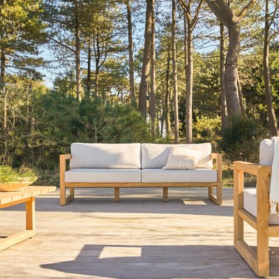 Banquette de jardin 3 places en teck massif NOAH TIKAMOON