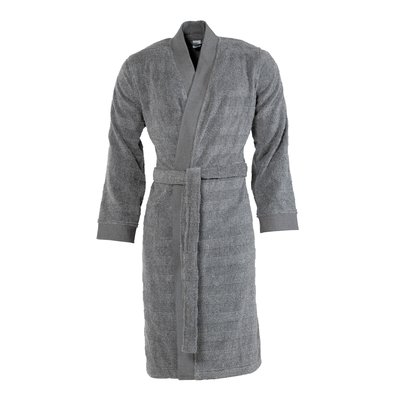 Peignoir coton col kimono GRIZZLI CARRE BLANC