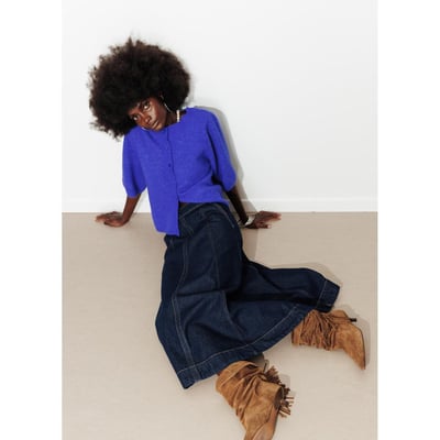 Jupe midi en jean PROMOD