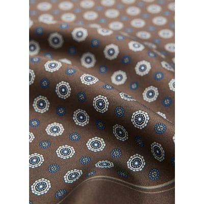 Grand Foulard 100% Soie Neuf - Motif Floral Rouge, Léger Et Doux