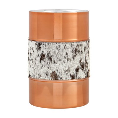 Wine Cooler in Cowhide & Copper SO'HOME