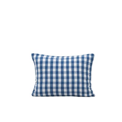 Housse de coussin en Double gaze gaufrée en vichy  JEANIE MADURA