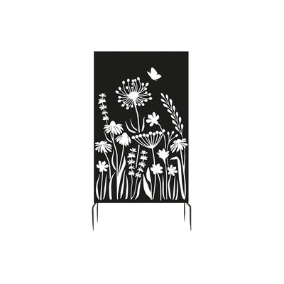 Brise vue treillis en fer Motif floral JARDINDECO