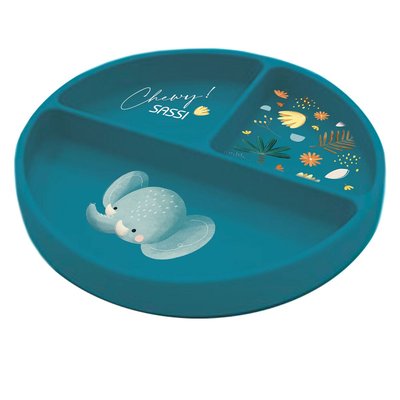 Assiette en silicone Chewy l'éléphant SASSI JUNIOR