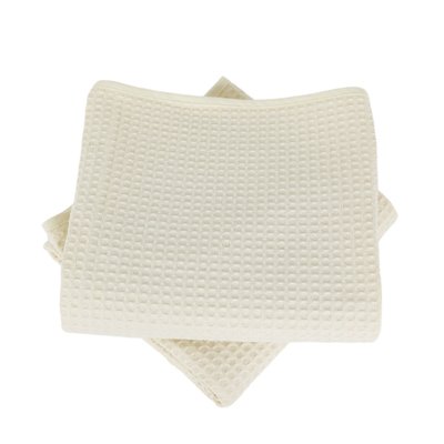 Lot de deux serviettes coton 57 fils nid d'abeille WEEK END LINANDELLE