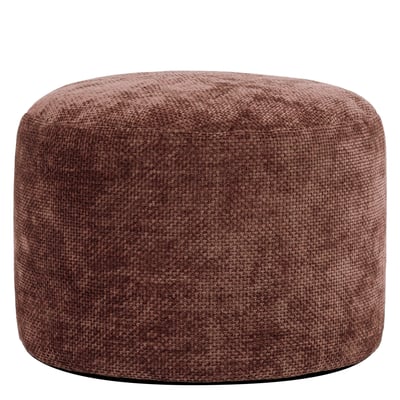 Pouf repose-pieds rond en tissu chenille Oeko-Tex® - MILANO ICON