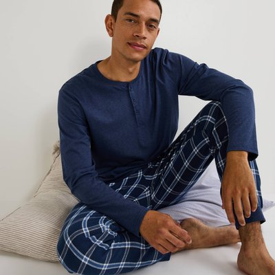 Pyjama long à carreaux MONOPRIX