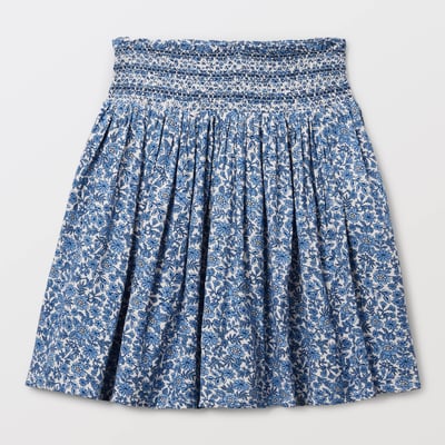 Jupe à imprimé fleuri taille smockée en viscose MONOPRIX