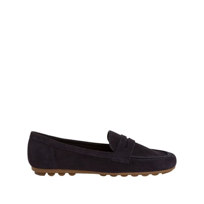 Chaussures Plates Lucky Brand Emmie - Cuir Bleu Marine Taille 6 US - Semelle Confort - Neuf Sans Boîte