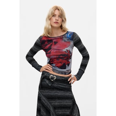 T-shirt à manches longues imprimé DESIGUAL