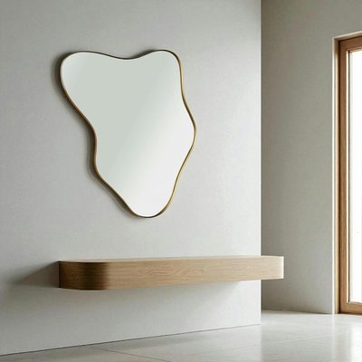 Miroir design organique - bords dorés BRIG PIER IMPORT