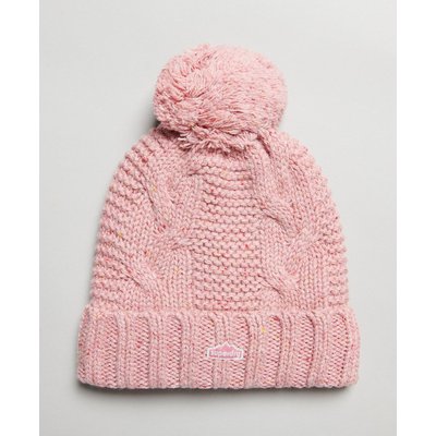Bonnet à pompon en mailles torsadées SUPERDRY