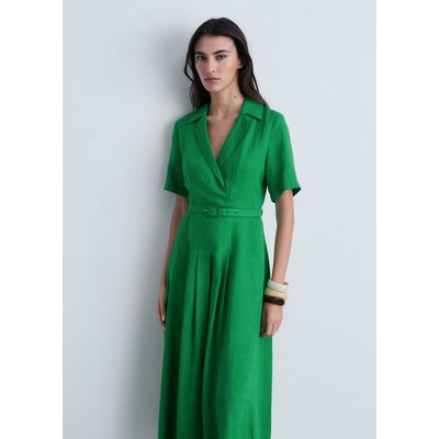 Robe lin ceinture MANGO