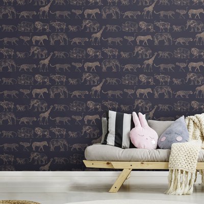 Papier peint Parade d'animaux BOUTIQUE