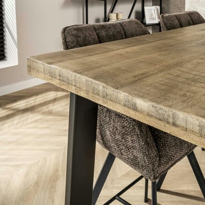 Table de bar mange-debout industriel en bois de manguier et métal acier 135cm LUCKNOW PIER IMPORT