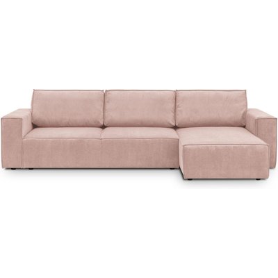 Canapé d'angle convertible 5 places en velours fines côtes - HARPER NEW HOMIFAB