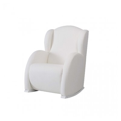 Fauteuil À Bascule Flor Slow System Blanc Simili Cuir blanc MICUNA