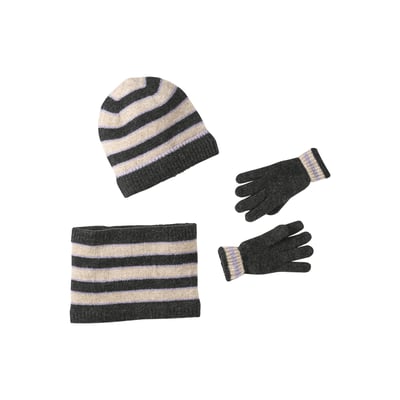 Ensemble bonnet, snood et gants tricot VERTBAUDET