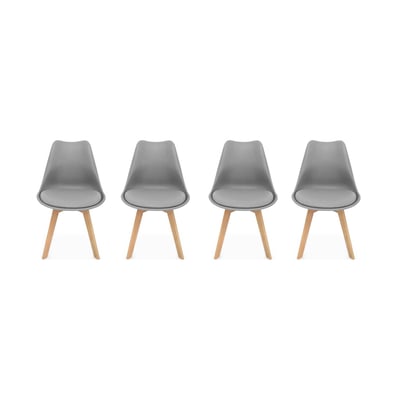 Chaise scandinave bois de hêtre (lot de 4) NILS SWEEEK