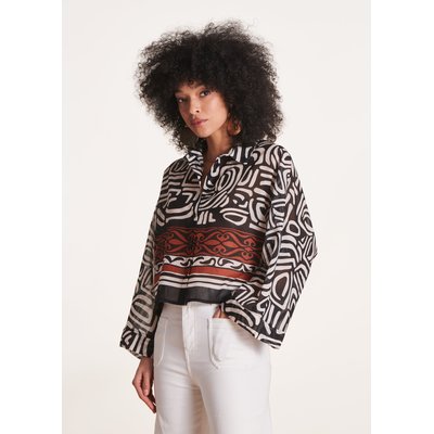 Chemise oversize imprimée à manches longues LA FEE MARABOUTEE