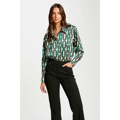 Chemise manches longues satin MORGAN