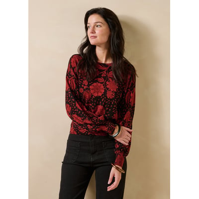 Pull manches longues en laine col rond LA FEE MARABOUTEE
