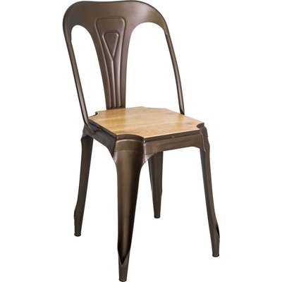 Chaise en métal assise en manguier Antique ANTIC LINE CRÉATIONS