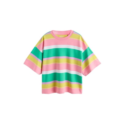 T-shirt ras du cou oversize en tissu épais NEXT
