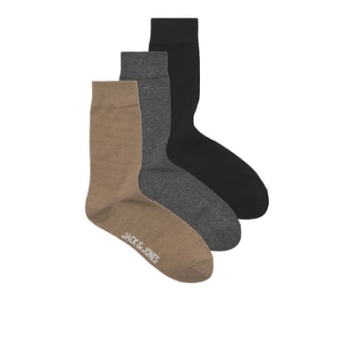 Lote de 3 pares de calcetines altos lisos JACK & JONES
