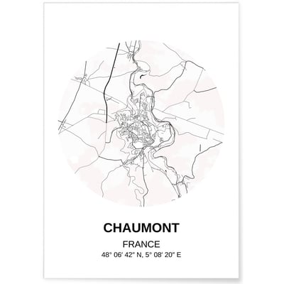 Affiche Carte Chaumont L'AFFICHERIE