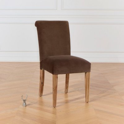 Lot de 2 chaises en acacia et velours ALIX ROBIN DES BOIS