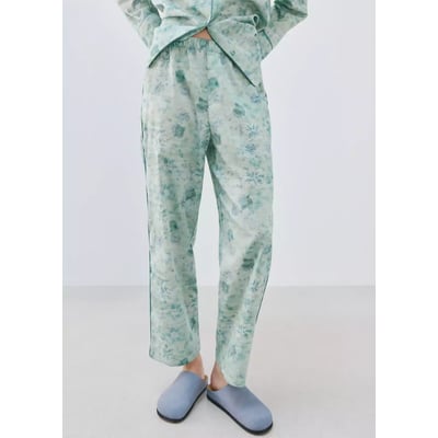 Pantalon pyjama imprimé passepoil MANGO