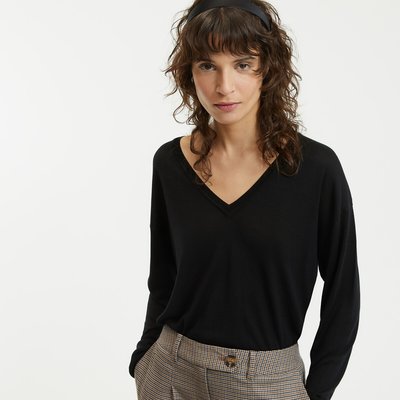 Pull col v en fine maille LA REDOUTE COLLECTIONS