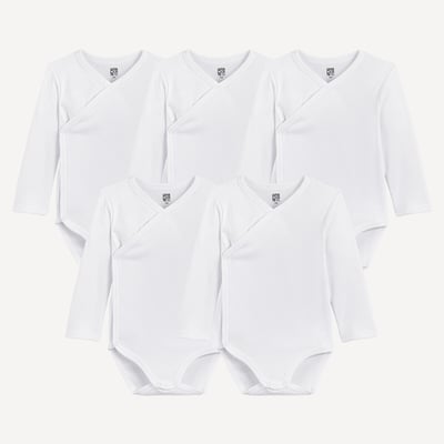 Lot de 5 bodies naissance à manches longues LA REDOUTE COLLECTIONS