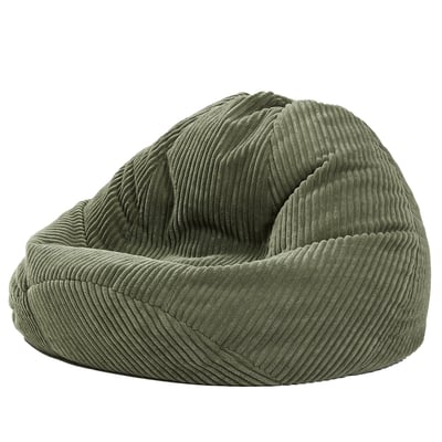 Pouf de salon, velours côtelé, FLOBY NORDLYS