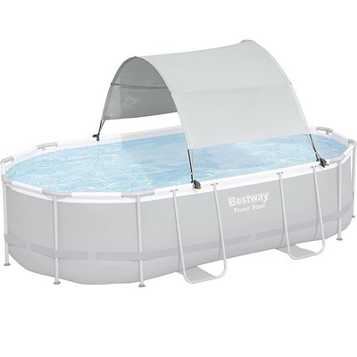 Auvent pour piscine tubulaire  largeur 2,10 à 3,40 m BESTWAY