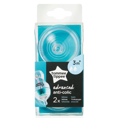 Lot de 2 tétines Anti-Colique Avancé débit moyen TOMMEE TIPPEE