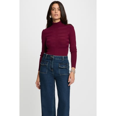 Pull col roulé fine maille MORGAN