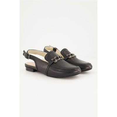 Mules en cuir, chaînette fantaisie, largeur H ULLA POPKEN