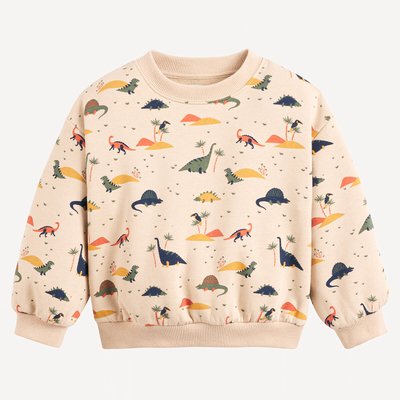 Sweat col rond en molleton, imprimé dinosaures LA REDOUTE COLLECTIONS